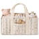 Blissful Diary Floral Diaper Caddy Organizer Stylish Nursery Storage Basket Gift for Baby Shower Newborn Essentials Floral Beige