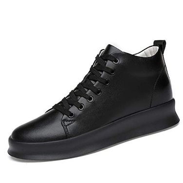 Battle Men Mens 24 6cm Taller Elevator Shoes Fashion Sneaker with Invisible Height Increase Insoles Black