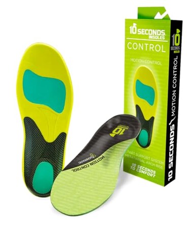 10 Seconds 3210 Motion Control Shoe Insoles M 6 W 8