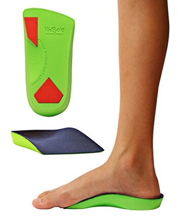KidSole 34 Length Neon Shield Arch Support Insole for kids with foot pronation flat feet or any other undiagnosed arch support issues Kids Size US 035