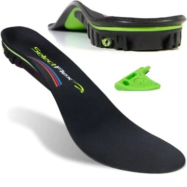 SelectFlex 3 Way Adjustable Arch Support Orthotic Insoles Multicolor