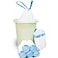 kjuway 25 Gallon Trash Bag 100 Count Blue Drawstring 25 Gallon Trash Bag with Pull Strings Small Garbage Bags Leakproof Trash Can Liners for Bathroom Office Bedroom Car