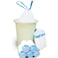 kjuway 25 Gallon Trash Bag 100 Count Blue Drawstring 25 Gallon Trash Bag with Pull Strings Small Garbage Bags Leakproof Trash Can Liners for Bathroom Office Bedroom Car