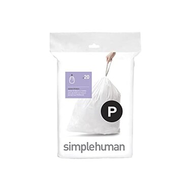 simplehuman Code P Custom Fit Drawstring Trash Bags 50 60 L 1316 Gallon 1 Refill Pack 20 Count
