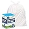 Freedom Living Biodegradable Trash Bags 13 Gallon 48 Count Heavy Duty White Bags with Handle Ties for Garbage in Kitchen Yard Lawn Contractor Janitorial or Office