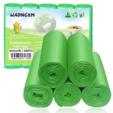 WADNGXM 6 Gallon Biodegradable Trash Bags for Office Shredder Small Garbage Bags Recyclable Wastebasket Trash Liners for Bathroom Kitchen Home Bins 100 Counts