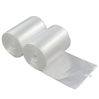 Yubine 6 Gallon Clear Trash Bags for Office Bathroom Kitchen Garbage Bags 220 Counts