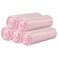 HDY 5 Rolls Small Trash Bags 100 Counts Durable 4 Gallon Small Garbage Bags for home office kitchen Bathroom Bedroom Trash Can linersPink