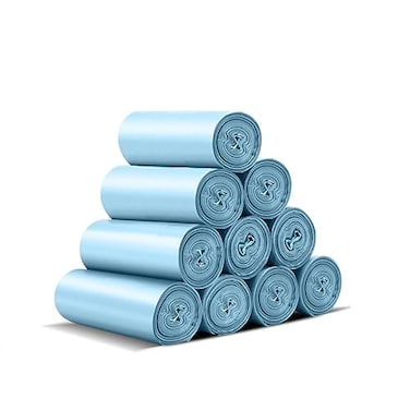 kjuway 26 Gallon Trash Bags 150 Count Small Trash Can Liners for Bathroom or Livingroom Blue 2 Gallon Thickly Garbage Bags