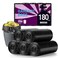 Ryobyo Black Small Trash Bags Protect Your Privacy Ultra Thick 4 Gallon Trash Bag Unscented Small Garbage Bags for Kitchen Bathroom Bedroom Office Camping 180 Counts