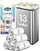 Teivio 13 Gallon 120 Counts Strong Trash Bags Tall Kitchen Garbage Bags by 12 Gallon 13 Gallon 14 Gallon MultiUse Bin Liners Plastic Bags for Home Office Kitchen Yard Industrial Clear