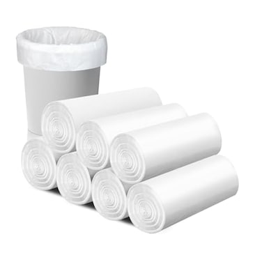 YUFDA 112 Count4 Gallon Trash Bag White Trash Bags Bathroom Trash Bags Small Garbage Bags for Bathroom CanWhite 4 Gal Small Trash Can Liners7 RollsUpgrade