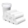YUFDA 112 Count4 Gallon Trash Bag White Trash Bags Bathroom Trash Bags Small Garbage Bags for Bathroom CanWhite 4 Gal Small Trash Can Liners7 RollsUpgrade