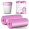 Charmount Small Trash Bags Bathroom 4 Gallon Garbage Bags for Kitchen Bedroom Unscented 80 Count Hot Pink
