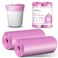Charmount Small Trash Bags Bathroom 4 Gallon Garbage Bags for Kitchen Bedroom Unscented 80 Count Hot Pink