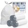 CORREPAK Drawstring 8 Gallon Trash Bags 42 Count Preseparated Medium Trash Bags 8 Gallon White Unscented 8 Gal Garbage Bags
