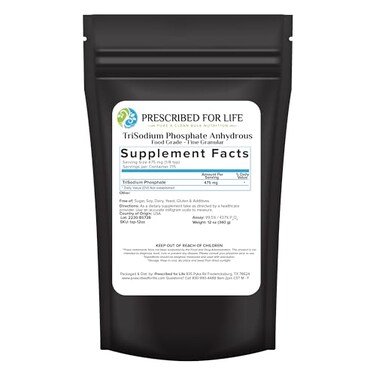 Prescribed For Life Trisodium Phosphate TSP Pure with No Fillers Food Grade Additive Granulated TSP Cleaner and Degreaser 12oz 340g