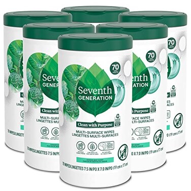 Seventh Generation MultiSurface Wipes Garden Mint scent 70 ct Pack of 6