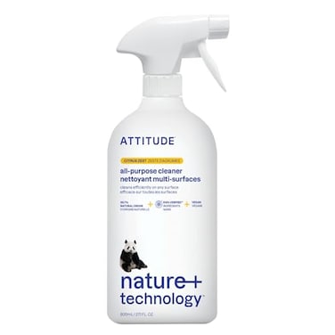 BIO SPECTRA ATTITUDE ATTITUDE All Purpose Cleaner Spray EWG Verified Vegan Made with 94 PlantBased Ingredients StreakFree for Kitchen Bathroom Glass More Citrus Zest Scent 271 Fl Oz