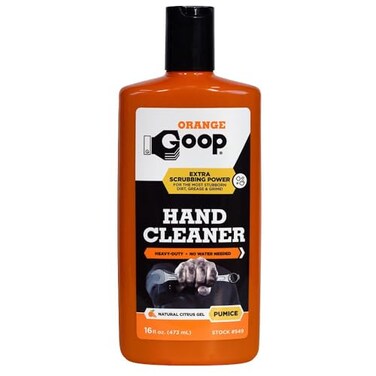 GOOP Orange Liquid with Pumice MultiPurpose Waterless Hand Cleaner 16 oz FlipTop Bottle