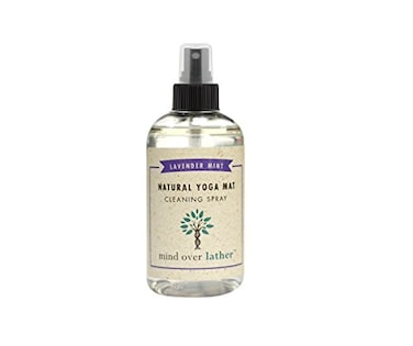 Mind Over Lather 100 Natural Yoga Mat Cleaning Spray 8oz Works with All Mats Cleans and Restores Using Essential Oils Naturally Calming Lavender Mint
