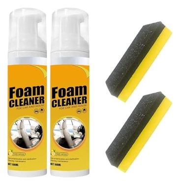 AQISI 2PCS Multipurpose Foam Cleaner SprayAllPurpose Household Cleaners for Car and Kitchen Leather DecontaminationSuitable for Car House and Kitchen 100ML