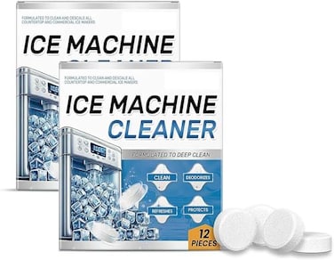 TIMLIFE Ice Machine Cleaner Maker Descaler 24 Clean Tablets for Ice Machine Compatible with Opal Kitchenaid Helps Remove Hard Water and Mineral Buildup for GreatTasting Ice