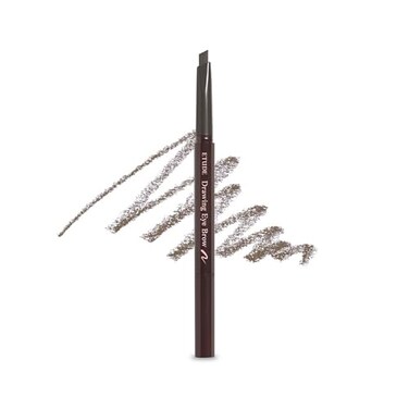 ETUDE Drawing Eye Brow 2 Grey Brown Long Lasting Eyebrow Pencil for Soft Textured Natural Daily Look Eyebrow Makeup