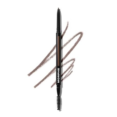 Morphe Micro Dual Eyebrow Pencil DualEnded Brow Pencil Featuring a Retractable UltraPrecise Pointed Tip Richly Pigmented SmoothGliding LongLasting Wax Formula Cold Brew 0003 oz