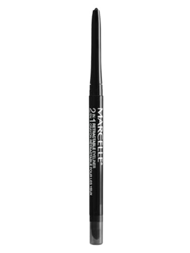 Marcelle 2in1 Retractable Eyeliner Black Waterproof EasyToSmudge Smokey Eye LongLasting 12h FragranceFree Hypoallergenic CrueltyFree 031 g