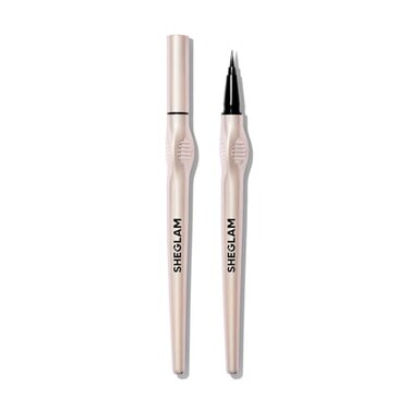 SHEGLAM Glide Control Liquid Eyeliner Smooth LongLasting Waterproof Easy to GripMatte Black