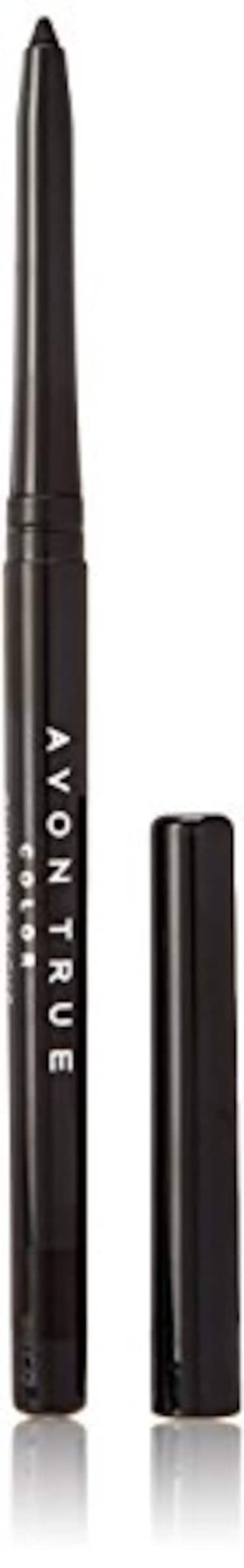 AVON fmg Glimmer Cream Black Eyeliner Pencil Blackest Black Waterproof SmudgeProof LongWear Waterline Eyeliner Shimmery Smooth Glide Precision with BuiltIn Sharpener Pack of 3