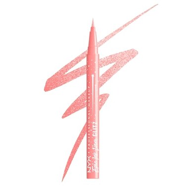 NYX PROFESSIONAL MAKEUP Epic Ink Glitz Liner Waterproof Metallic Liquid Eyeliner with Vegan Formula Bootcut Bling Shimmer Bubblegum Pink
