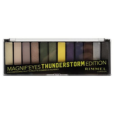 Rimmel London MagnifEyes Eyeshadow Palette 12 Shades Blendable Formula Versatile 010 Thunderstorm 05oz