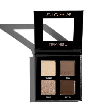 Sigma Beauty Tiramisu Eyeshadow Quad Makeup Eyeshadow Quad with a Buttery Soft Formula and Buildable Blendable Shades for a Flawless Eye Look Designed for All Day Wear