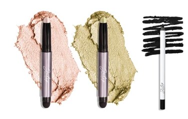 Julep Eyeshadow 101 CrmetoPowder Eyeshadow Stick Duo When Pencil Met Gel Sharpenable MultiUse Longwear Eyeliner Pencil 3pc Set Meadow Shimmer Blackest Black and Pearl Shimmer