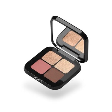 Kiko Milano Bright Quartet Eyeshadow Palette 02 Palette With Four Baked Eyeshadows For Wet And Dry Use