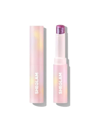 SHEGLAM Crystal Jelly Glaze Stick Eye Shadow Stick Eyeliner Brightener Pencil Crayon with Brush Easy to Blend Long Lasting Shimmer EyeshadowLilac Luster