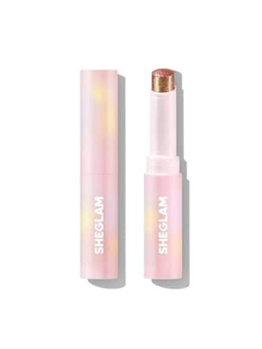 SHEGLAM Crystal Jelly Glaze Stick Eye Shadow Stick Eyeliner Brightener Pencil Crayon with Brush Easy to Blend Long Lasting Shimmer EyeshadowFuchsia Fun