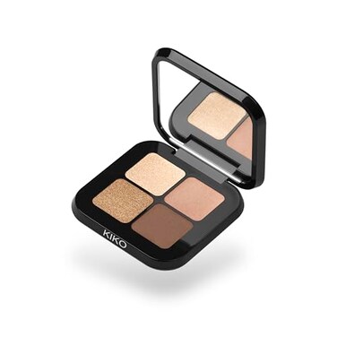 Kiko Milano Bright Quartet Eyeshadow Palette 01 Palette With Four Baked Eyeshadows For Wet And Dry Use