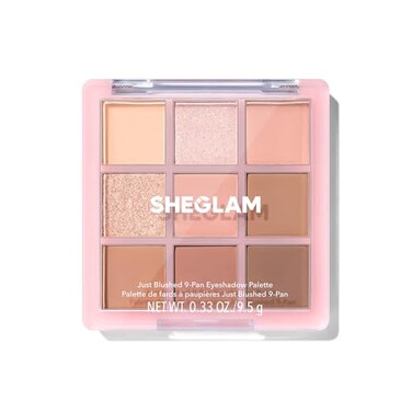 SHEGLAM Eyeshadow Palette 9Color Ultrapigmented Shimmer Matte Shades Vegan CrueltyfreeJust Blushed