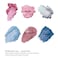 Flower Knows Shells Jewel 6Color Makeup PalettePink Blue Face Makeup Palette with 4 Matte 2 Shimmer ShadesBlendable Smooth Cute Make Up023 Oz02 Mermaids Tears
