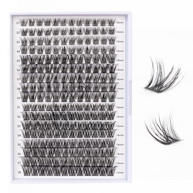Magnetic SL Lash Clusters 204 Pcs Individual Lashes Clusters Eyelash Extensions False Eyelashes DIY Lash Extension Kit Reusable False Eyelashes Natural Look Mix 1016mmDM01DM17