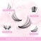 FADLASH Lash Clusters Extensions Large Tray Individual Lashes Natural Soft 20D D Cur Natural Long Black Faux Mink Volume Lash Extensions Reusable Artificial Eyelashes 20D007D 15mm