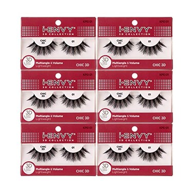 iENVY 6 Pairs False Eyelashes 3D Glam Collection MultiAngle Volume Lashes