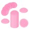 G2PLUS False Eyelashes Glue Holders 100 PCS Disposable Eyelash Tray Pink Plastic Glue Pallet Pad for Lash Extensions