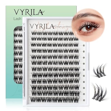 VYRILA Lash Clusters 005mm Individual Lashes 3D Wispy Lashes Clusters 01mm Super Thin Band Resuable Natural LashesD Curl Faux Mink Lashes108pcs Lash Extension Green CozyD005816mix