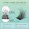 VYRILA Lash Clusters 005mm Individual Lashes 3D Wispy Lashes Clusters 01mm Super Thin Band Resuable Natural LashesD Curl Faux Mink Lashes180pcs Lash Extension Green LushyC005816mix