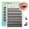 VYRILA Lash Clusters 005mm Individual Lashes 3D Wispy Lashes Clusters 01mm Super Thin Band Resuable Natural LashesD Curl Faux Mink Lashes180pcs Lash Extension Green LushyC005816mix