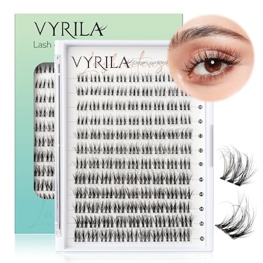 VYRILA Lash Clusters 005mm Individual Lashes 3D Wispy Lashes Clusters 01mm Super Thin Band Resuable Natural LashesD Curl Faux Mink Lashes108pcs Lash Extension Green SoulD005816mix
